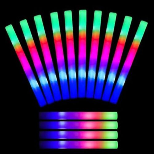 20PCS LED Foam Sticks Glow in the Dark Batons Cheer Tube for Wedding Party Night Shows Festivals Multi-color with 3 Flashing Modes, Suitable for Parties, Festivals and Celebrations