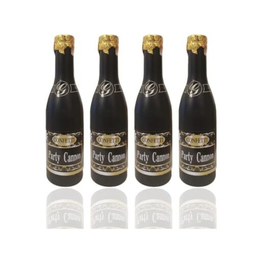 4 PCS Of Champagne Bottle Party Poppers For New Year Eve And Christmas Party Fun